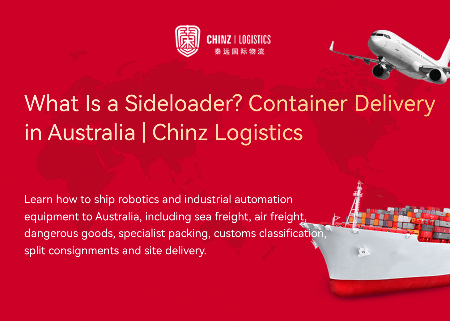 Shipping Robotics & Industrial Automation Equipment to Australia | Chinz Logistics