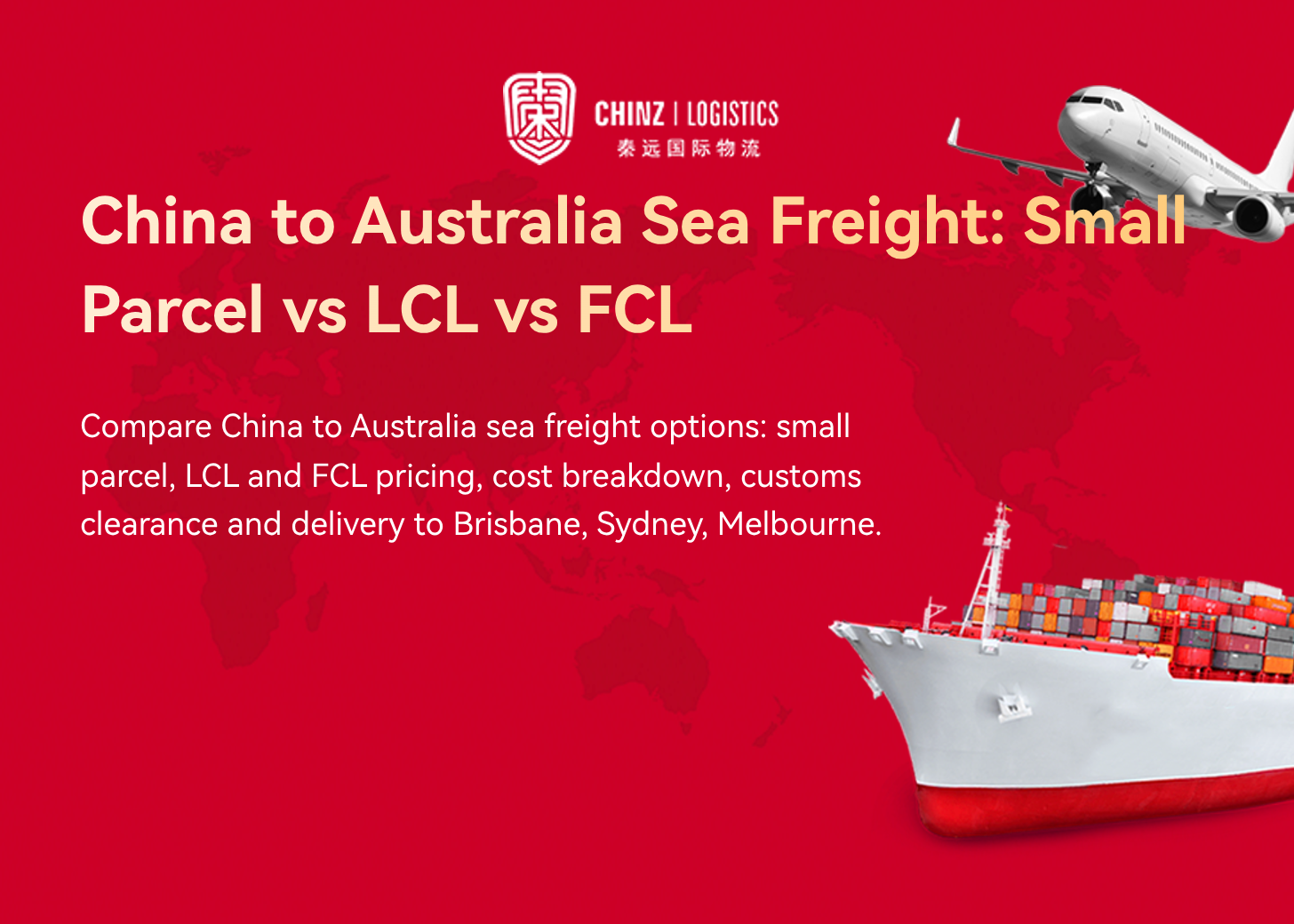 China to Australia Sea Freight: Small Parcel vs LCL vs FCL